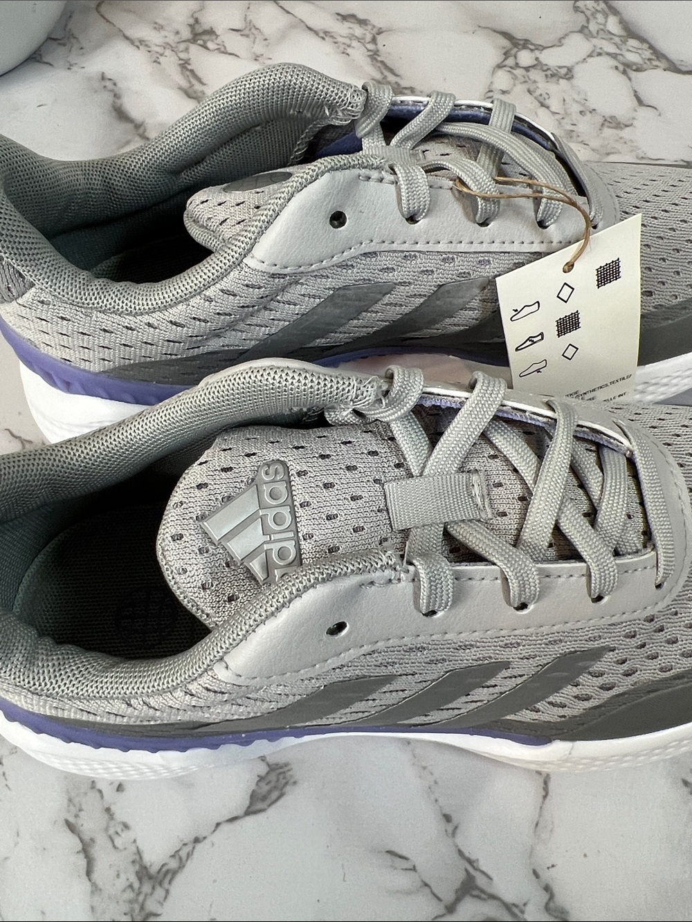 Adidas Summervent Grey Silver Purple Womens Spikeless Golf Shoes Size 5.5 - Picture 7 of 14